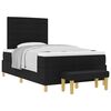 vidaXL Boxspringbett mit Kopfteil Schwarz 190 x 120 cm Stoff