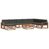 vidaXL Outdoor-Sofagarnitur 9 stk. Natur und Anthrazit