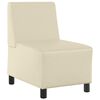 vidaXL Modulares Armfreies Sofa Creme 55 x 74 x 82 cm Kunstleder