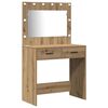 vidaXL Schminktisch mit T&uuml;r 2 pcs Braun 40 x 41 x 75 cm Holzwerkstoff
