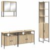 vidaXL Badezimmerm&ouml;bel-Set 4 stk. Sonoma-Eiche 33 x 33 x 185,5 cm