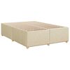 vidaXL Boxspringbett mit Matratze Creme 140x190 cm Stoff