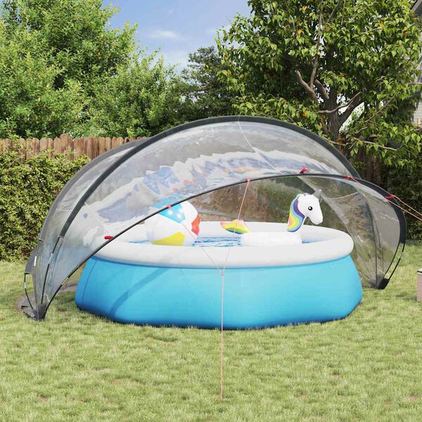 vidaXL Pool-Dome Transparent 472 x 460 x 229 cm PVC