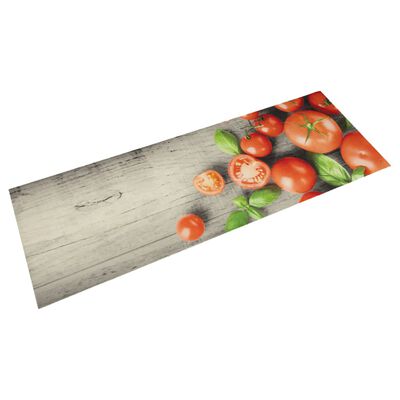 vidaXL Küchenteppich Waschbar Tomaten 45x150 cm Samt