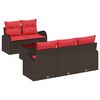 vidaXL Sofa Set 6 Stk. 5-Sitzanzahl Braun Polyester