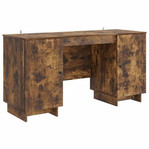 vidaXL Schreibtisch Ger&auml;ucherte Eiche Holzwerkstoff 142,5 x 50 x 75 cm