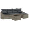 vidaXL Sofa Set 6 stk. Grau Poly-Rattan