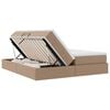 vidaXL Aufbewahrungsbett mit Matratze Cappuccino 180 x 200 cm
