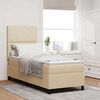 vidaXL Boxspringbett mit Matratze mit LED Creme 80 x 200 cm Stoff