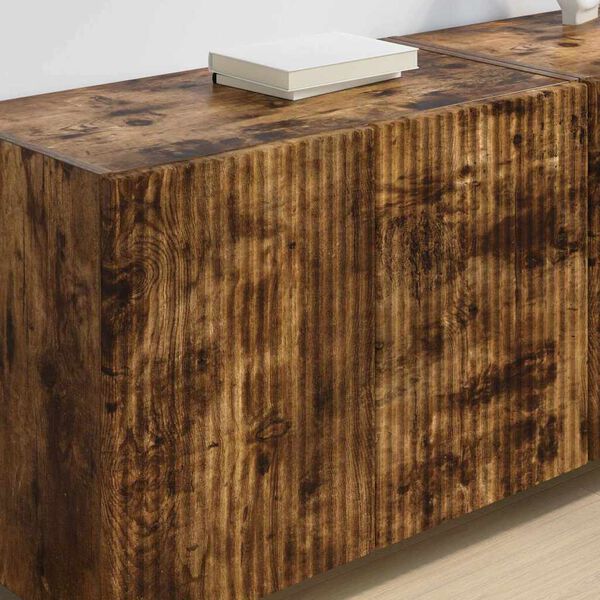 vidaXL TV-Wandschrank Wandmontiert Ger&auml;ucherte Eiche 59,5 x 31 x 40 cm