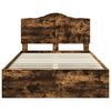vidaXL Bettrahmen Ger&auml;ucherte Eiche 135 x 190 cm Ingenieurs Holz