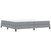 vidaXL Boxspringbett mit Matratze Hellgrau 200 x 200 cm Stoff