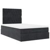 vidaXL Ottoman-Bett mit Matratzen Schwarz 120x190 cm Samt