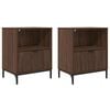 vidaXL Nachttisch 2 pcs Braun Eichen-Optik 49 x 36 x 61 cm