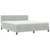 vidaXL Boxspringbett mit Matratze Hellgrau 180 x 200 cm Stoff