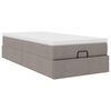 vidaXL Ottoman-Bett mit Matratze Taupe 90x190 cm Stoff