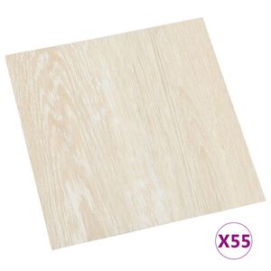 vidaXL PVC-Fliesen Selbstklebend 55 Stk. 5,11 m&sup2; Beige