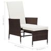 vidaXL 2-tlg. Garten-Lounge-Set mit Kissen Poly Rattan Braun