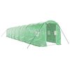 vidaXL Gew&auml;chshaus mit Stahlrahmen Gr&uuml;n 28 m&sup2; 14x2x2 m