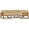 vidaXL Outdoor-Sofagarnitur mit Kissen 4 pcs Natur und Beige
