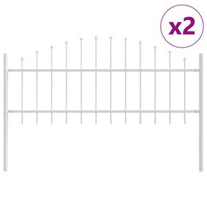 vidaXL Gartenzaun WOERDEN 2 stk. 170 x 115 cm Wei&szlig;