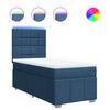 vidaXL Boxspringbett mit Matratze Blau 90x200 cm Stoff