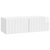 vidaXL Wandmontierter TV-Schrank Hochglanz Wei&szlig; 98 x 41 x 30 cm