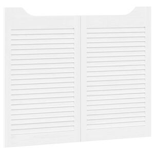 vidaXL Schwingt&uuml;ren 2 pcs Wei&szlig; Massives Kiefernholz