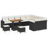 vidaXL Gartensofa-set 12 stk. Schwarz Poly-Rattan