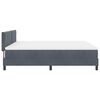 vidaXL Boxspringbett mit Matratze Dunkelgrau 180 x 200 cm Samt