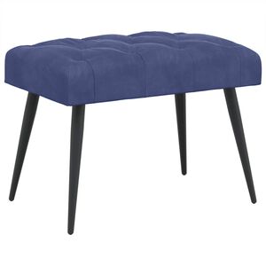 vidaXL Bank mit Knopfheftung Polizeiblau 60 x 40 x 45 cm Samt
