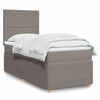 vidaXL Boxspringbett mit Matratze Taupe 100x200 cm Stoff