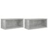 vidaXL CD Aufbewahrungsregal 2 stk. Betongrau 40 x 17 x 17 cm