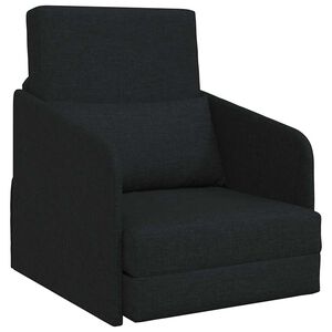 vidaXL Schlafsofa Schwarz 65 x 80 x 83 cm Stoff