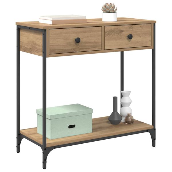 vidaXL Konsolentisch Artisan-Eiche 75 x 34,5 x 75 cm Holzwerkstoff