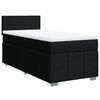 vidaXL Boxspringbett mit Matratze Schwarz 90x190 cm Stoff
