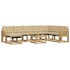 vidaXL Outdoor-Sofagarnitur 9 Stk. Wei&szlig; und Beige