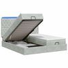 vidaXL Ottoman-Bett mit Matratze und LED Hellgrau 200 x 200 cm Samt