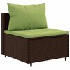 vidaXL 8-tlg. Garten-Lounge-Set mit Kissen Braun Poly Rattan