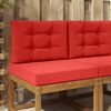 vidaXL Sofakissen f&uuml;r drau&szlig;en 2 pcs Rot Polyester