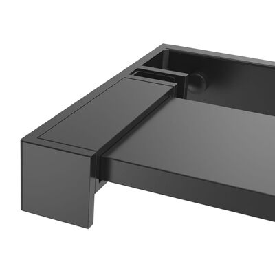 vidaXL Duschablage für Begehbare Dusche Schwarz 90 cm Aluminium