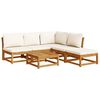 vidaXL 6-tlg. Garten-Lounge-Set mit Kissen Massivholz Akazie
