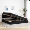 vidaXL Bett mit Stauraum und LED mit LED Schwarz 200 x 200 cm Stoff