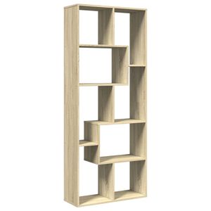 vidaXL Raumteiler-B&uuml;cherregal Sonoma-Eiche 67x25x161,5cm Holzwerkstoff