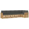 vidaXL Outdoor-Sofagarnitur 6 pcs Wei&szlig; und Anthrazit