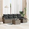vidaXL Garten-Sofa-Set 6 pcs Grau 231 x 117 x 85 cm Poly Rattan