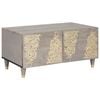 vidaXL Couchtisch Grau 80 x 50 x 40 cm Massivholz Mango