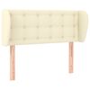 vidaXL Kopfteil mit Ohren Creme 93x23x78/88 cm Kunstleder