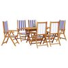 vidaXL Garten Essgruppe 7 pcs Blau und weiß Akazie Massivholz