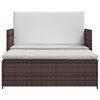 vidaXL Gartensofa Poly Rattan Braun